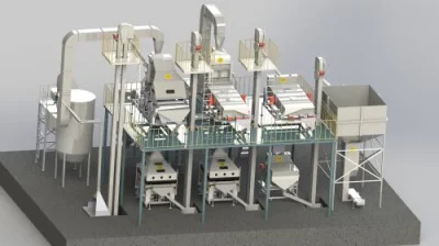 Feijão Garbanzo Lentilha Ervilha Divisão Peeling Máquina Linha de Farinha Processamento Automático de Alta Qualidade e Embalagem Nigéria